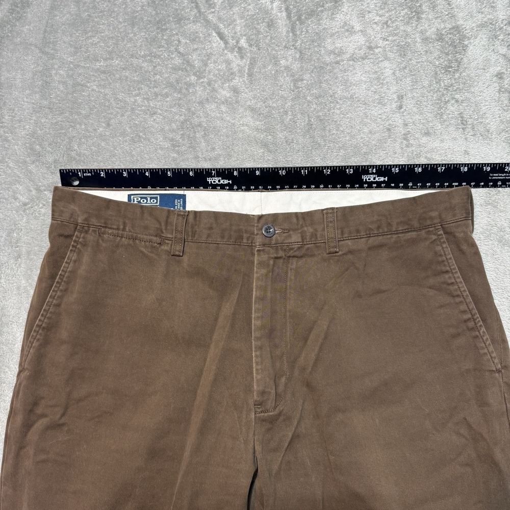 Polo Ralph Lauren Preston Pant Mens 36x32 Brown Chino Cotton Trousers 36x31 - Picture 6 of 7